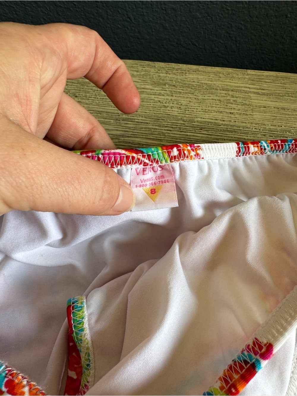VENUS White Bikini with Multicolor Swirl Print - Picture 6 of 7